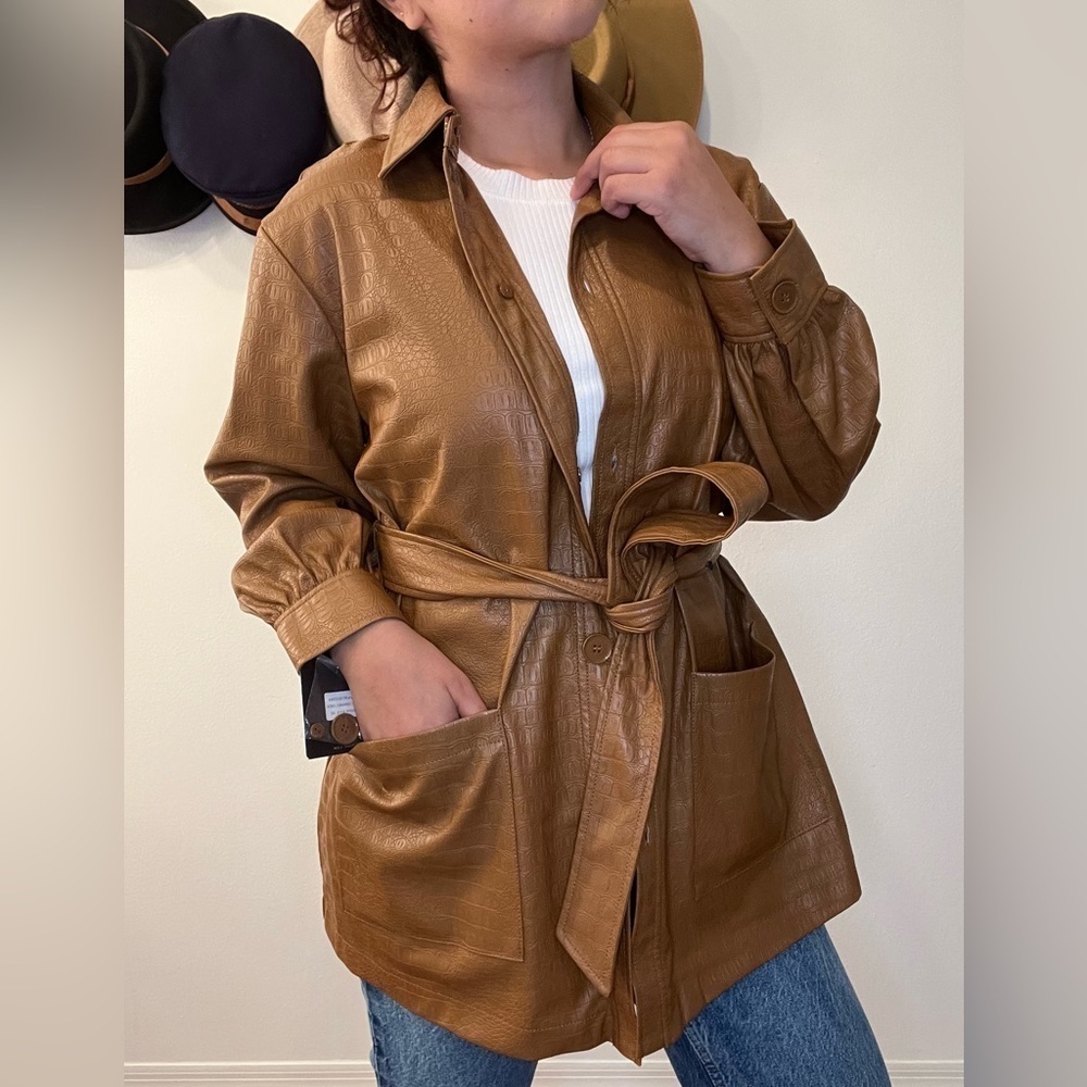 NWT! Marc New York by Andrew Marc Faux Crocodile Jacket - Picture 1 of 10